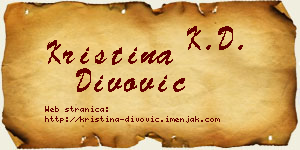 Kristina Divović vizit kartica
